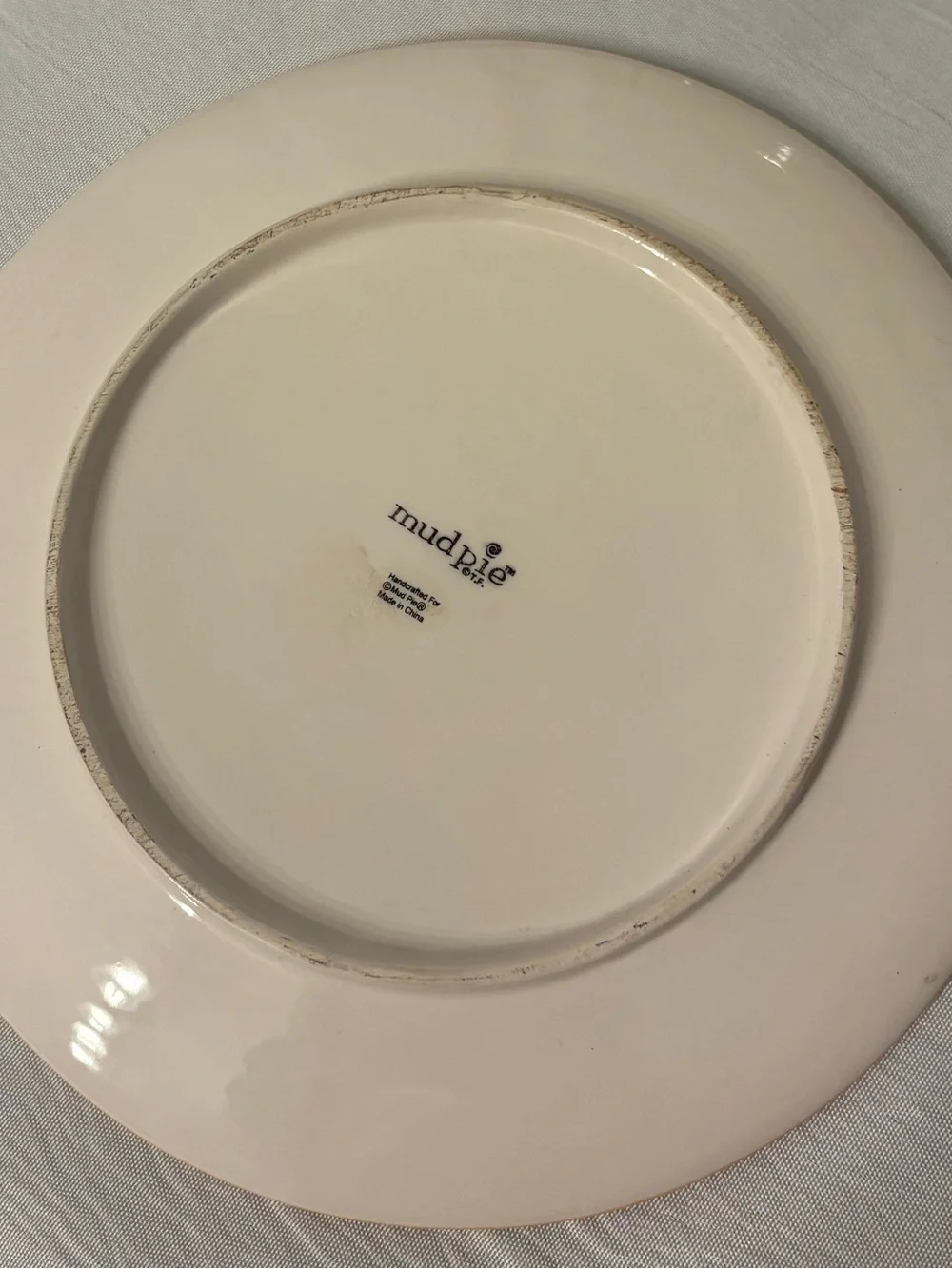 Mud Pie French Bistro Café Decorative Plates Set of 2